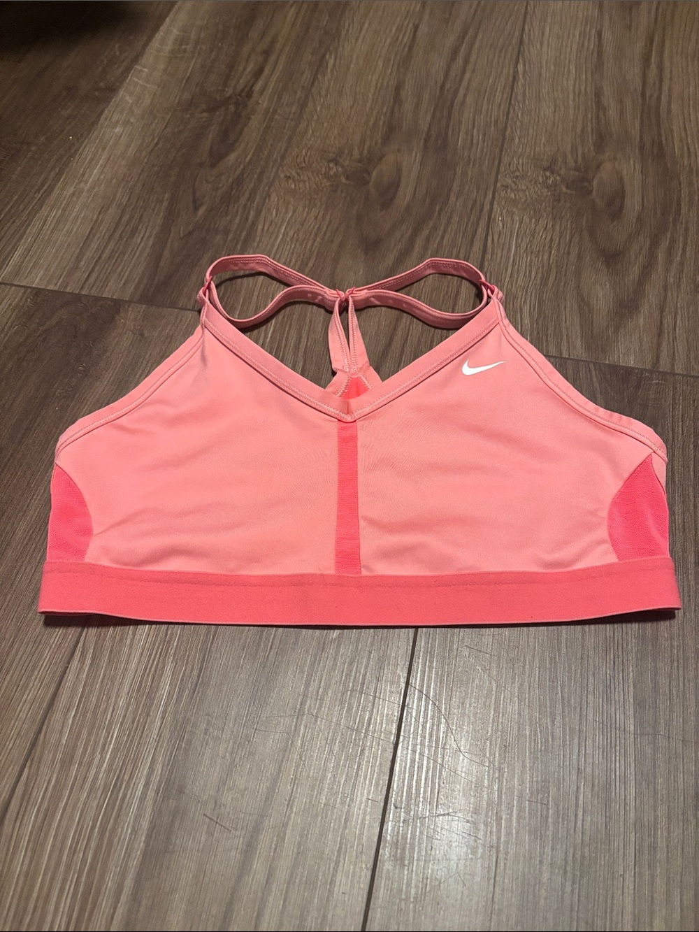 Nike Coral Pink Strappy Sports Bra